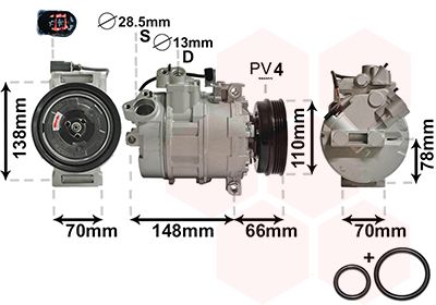 VAN WEZEL Kompressori, ilmastointilaite 0300K226